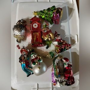 Broken Glass Ornaments For Craft Or Repair (9)  See Pics Damaged Forgotten Toys